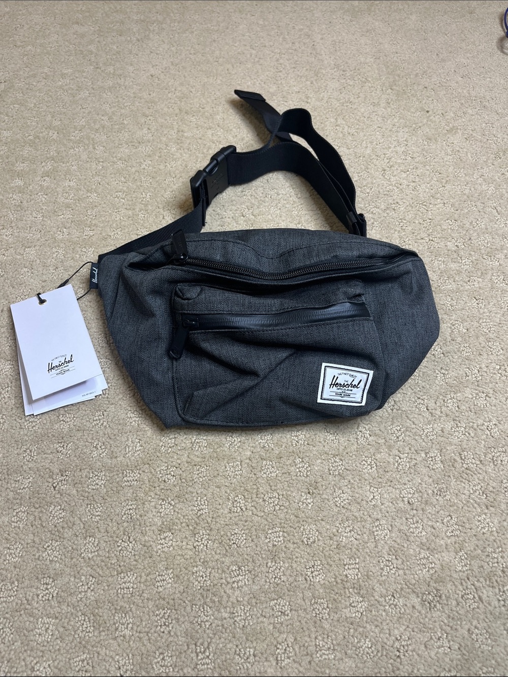 NWT Herschel Supply Company Charcoal Grey Hip Pack